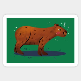 Capybara Painting Hand Drawn Sticker